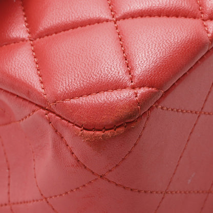 Chanel Lambskin Quilted Medium Double Flap Red 9 of 12