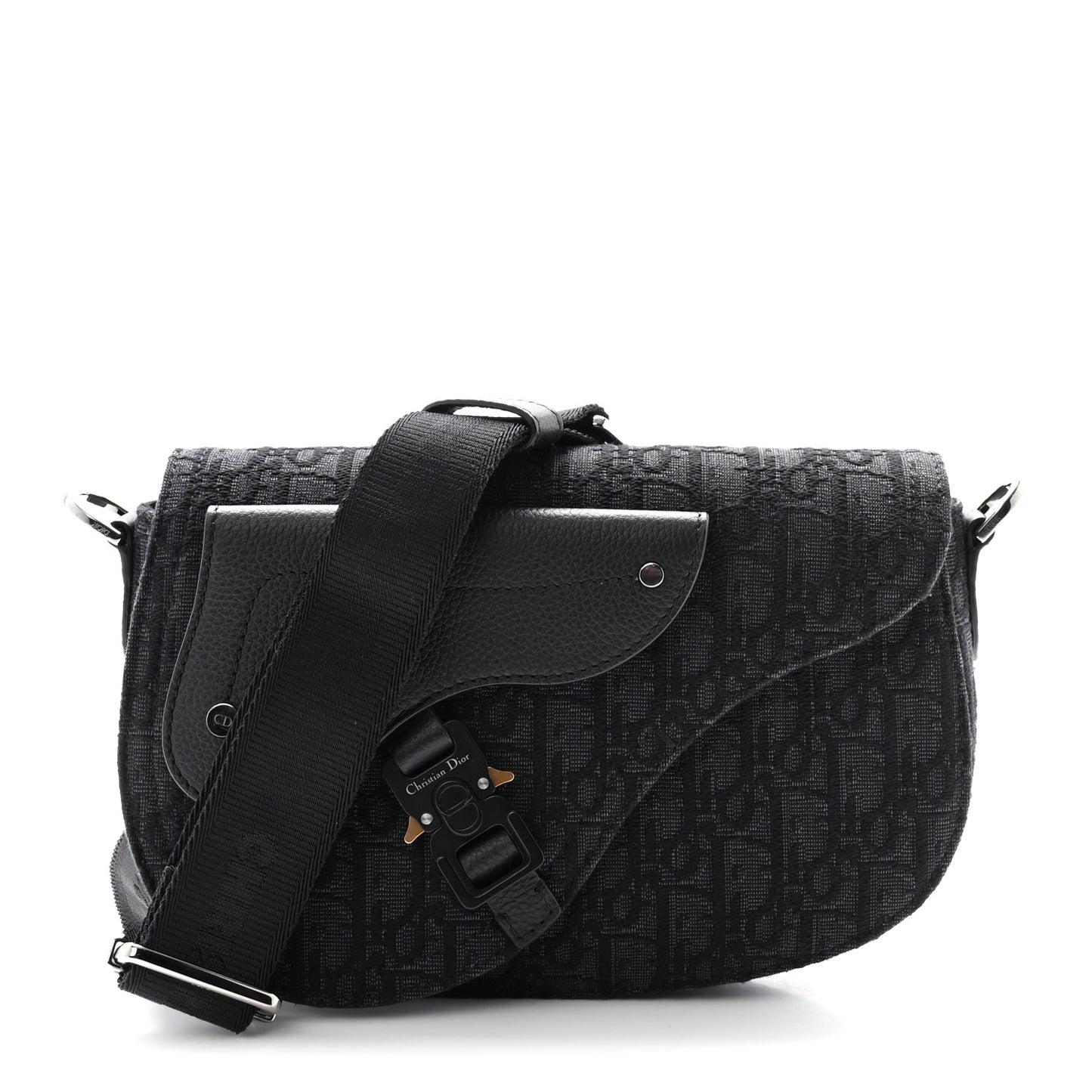 Oblique Saddle Messenger Pouch Blue Black