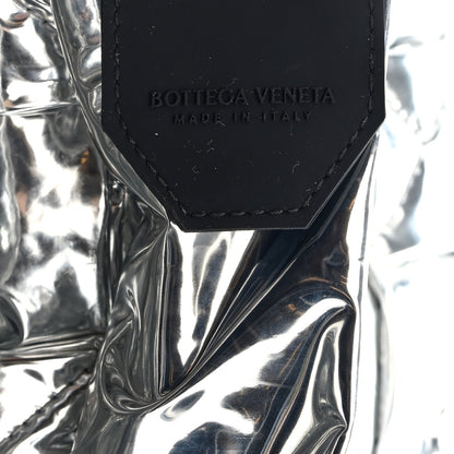 Bottega Veneta Metallic Lambskin Maxi Intrecciato Padded The Belt Cassette Bag Silver 6 of 9