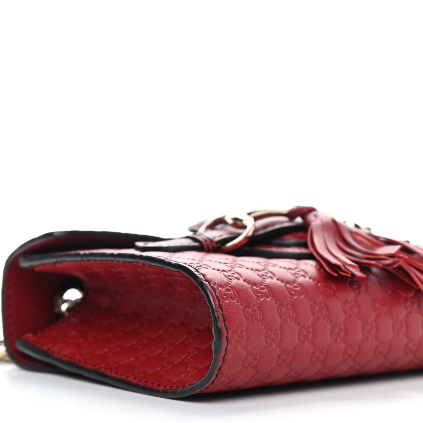 Soft Microguccissima Mini Emily Chain Shoulder Bag Rosso