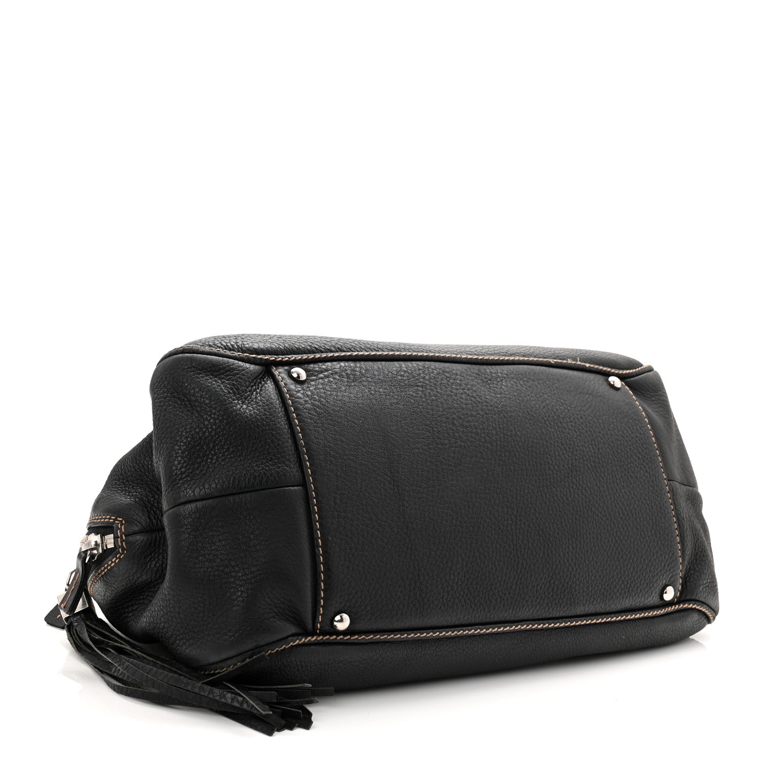 Chanel Calfskin Large Tassel Bowler Black 4 of 11