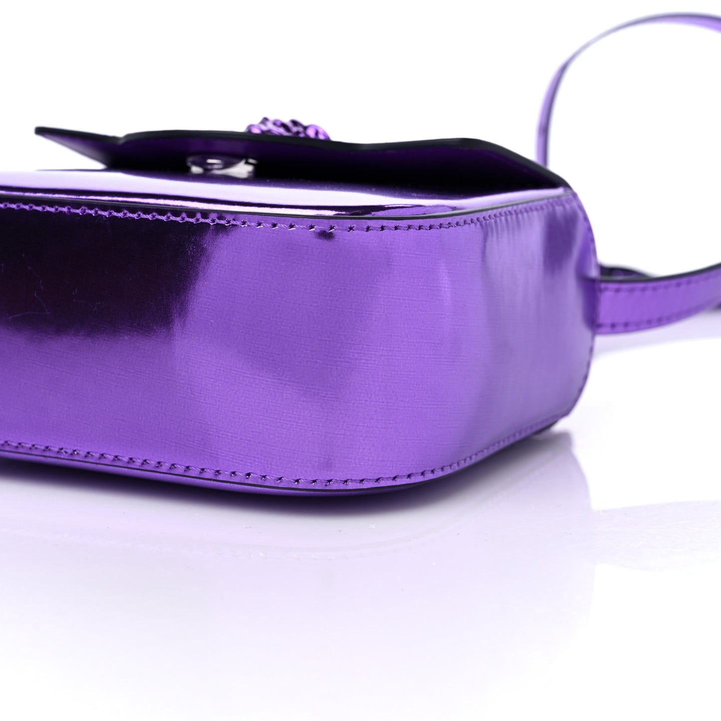 Metallic Mini La Medusa Bag Dark Orchid