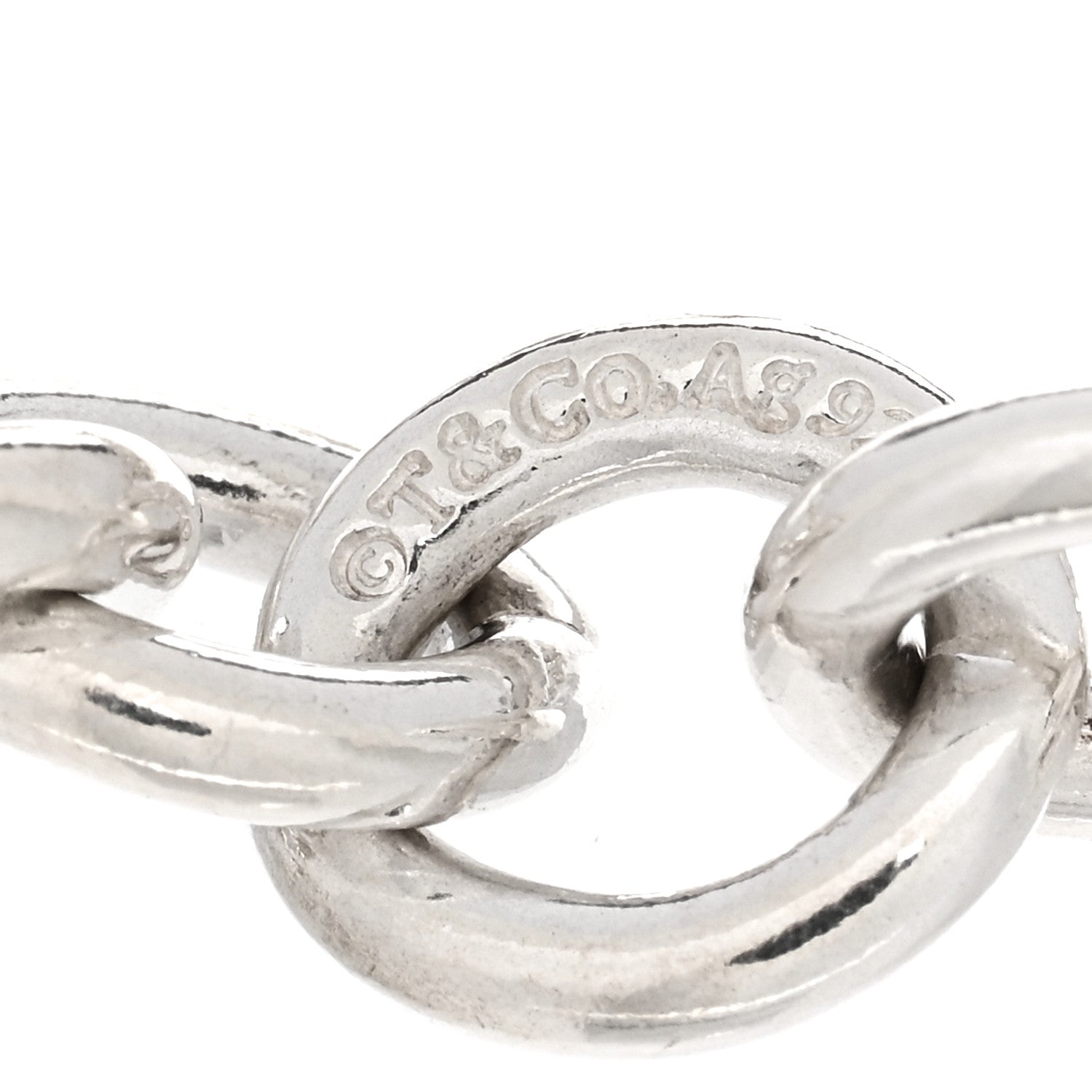 Tiffany Sterling Silver Large Round Chain Link Bracelet 3 of 3