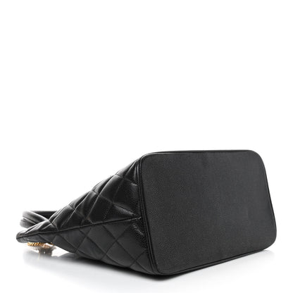 Chanel Caviar Quilted Medallion Tote Black 4 of 12