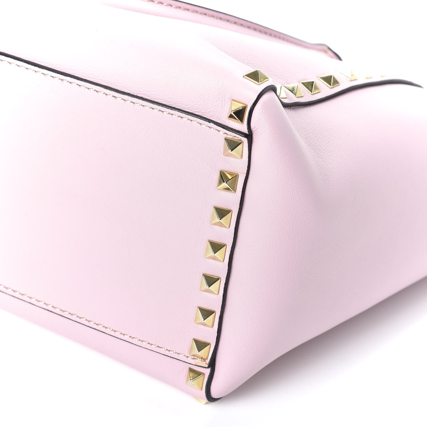Valentino Garavani Vitello Rockstud Double Handle Tote Rose 6 of 9