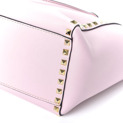 Valentino Garavani Vitello Rockstud Double Handle Tote Rose 6 of 9