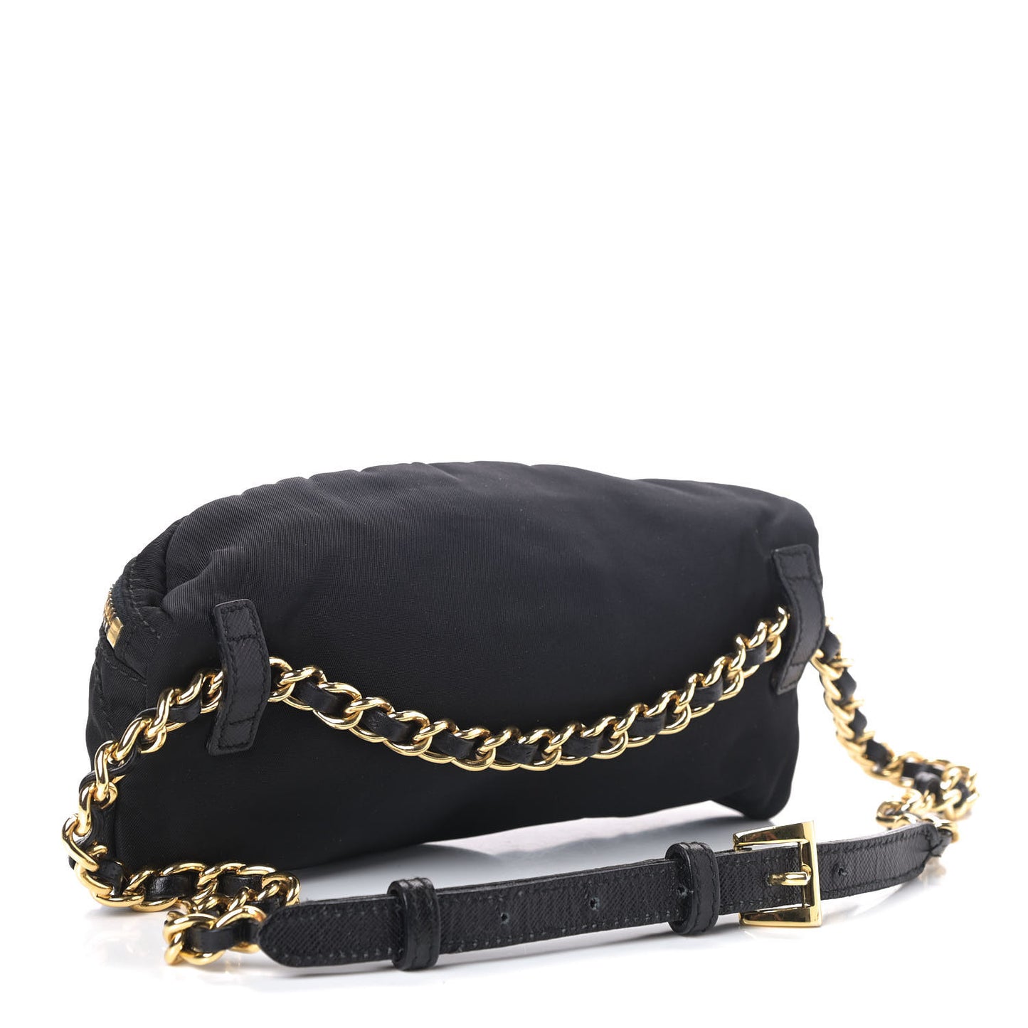 Tessuto Nylon Chain Belt Bag Black