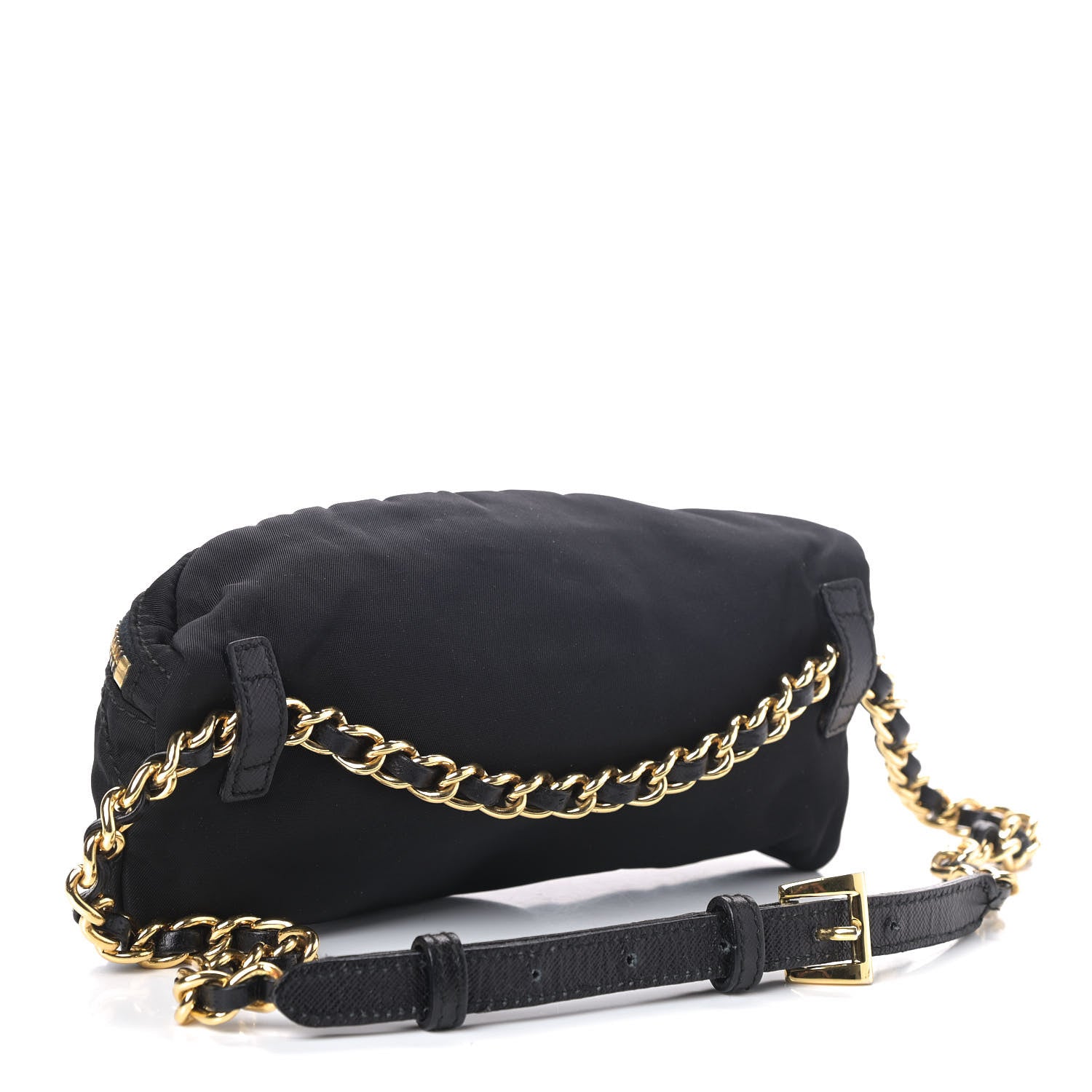 Prada Tessuto Nylon Chain Belt Bag Black 2 of 7