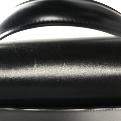 Saint Laurent Smooth Shiny Calfskin Medium Classic Monogram Cassandra Top Handle Black Crema Soft 11 of 11