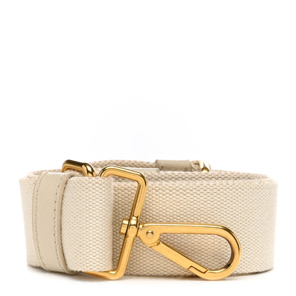Prada Canvas Saffiano Shoulder Strap Off White 1 of 4