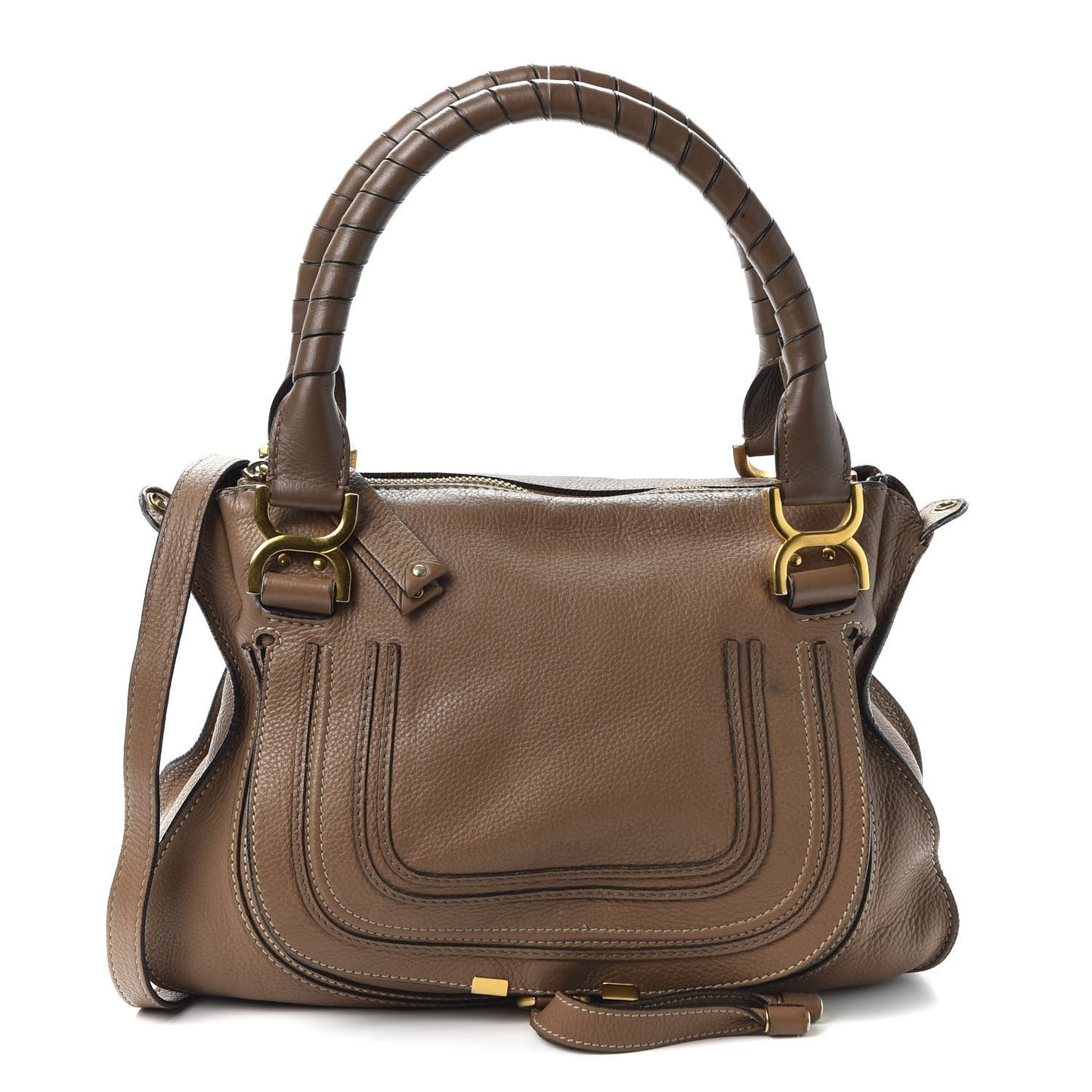 Calfskin Medium Marcie Satchel Nut