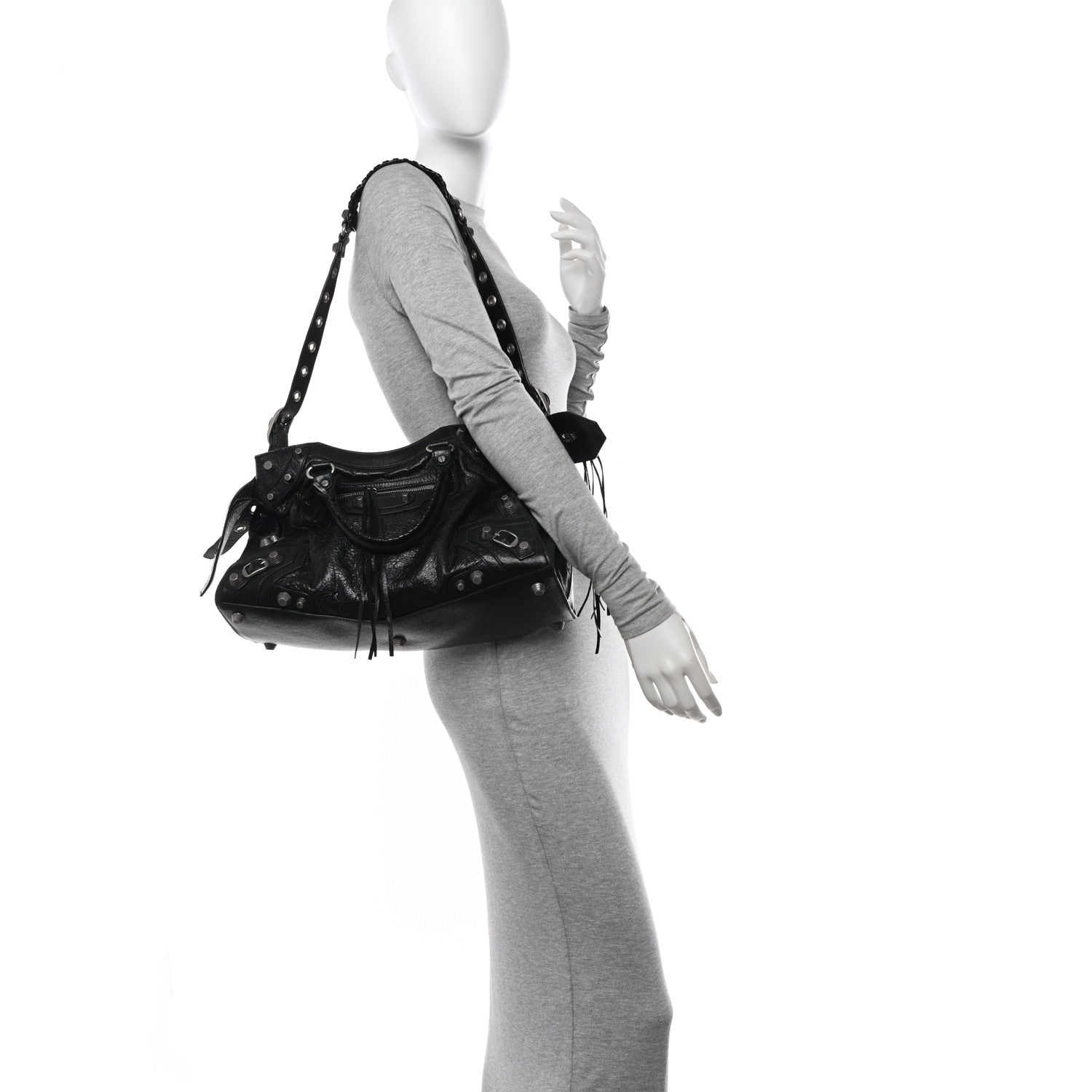 Balenciaga Agneau Arena Neo Cagole City Handbag Black 2 of 11
