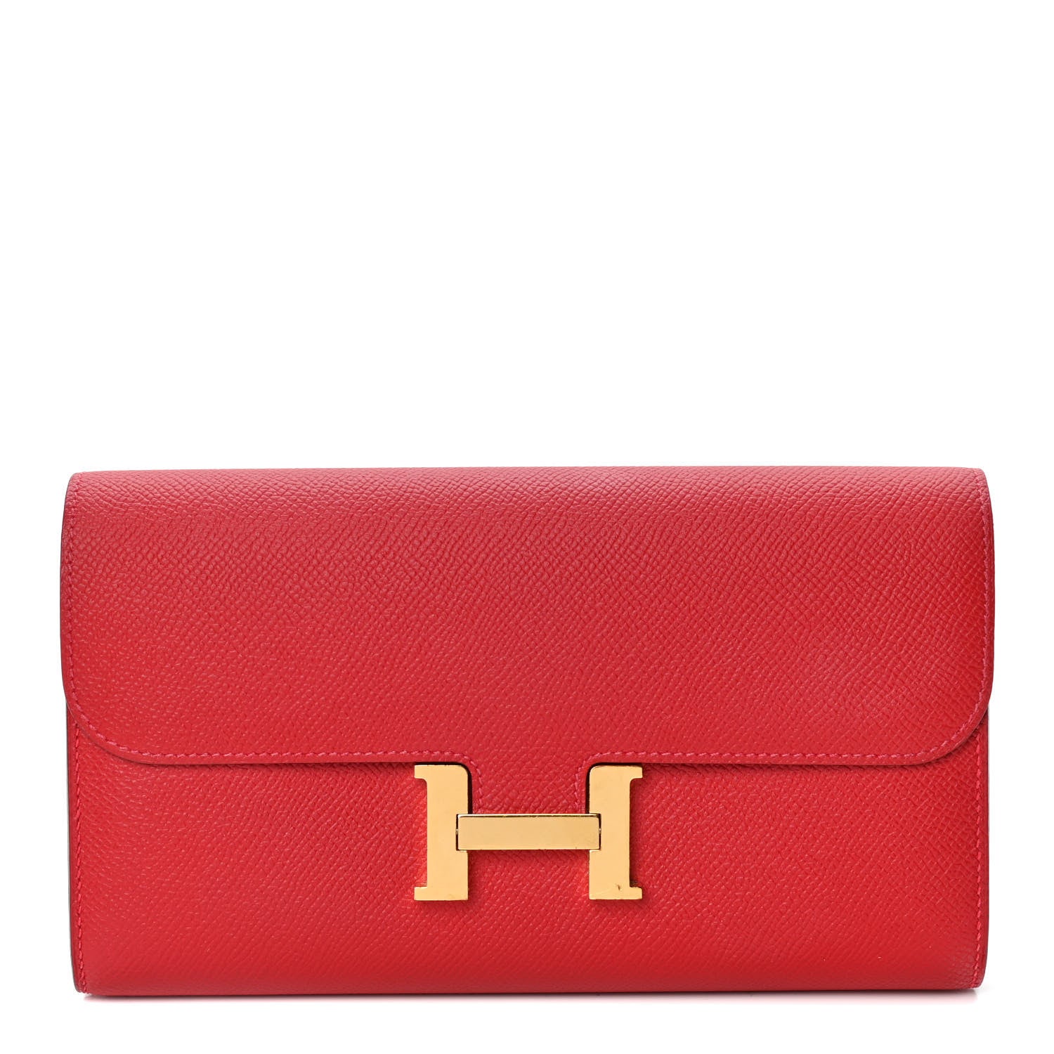 Hermes Epsom Constance Long Wallet Rouge Casaque 1 of 5