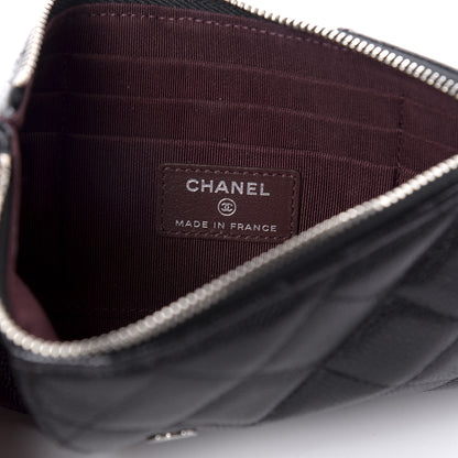 Chanel Caviar Quilted Classic Flat Wallet Pouch Black 6 of 8