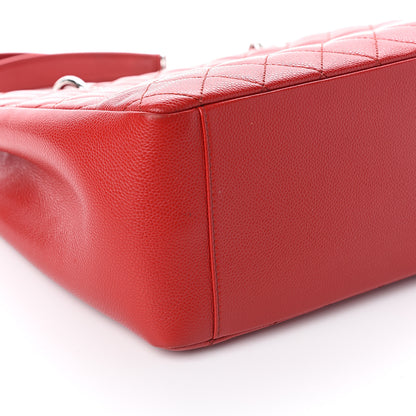 Chanel Caviar Quilted Grand Shopping Tote GST Red 8 of 9