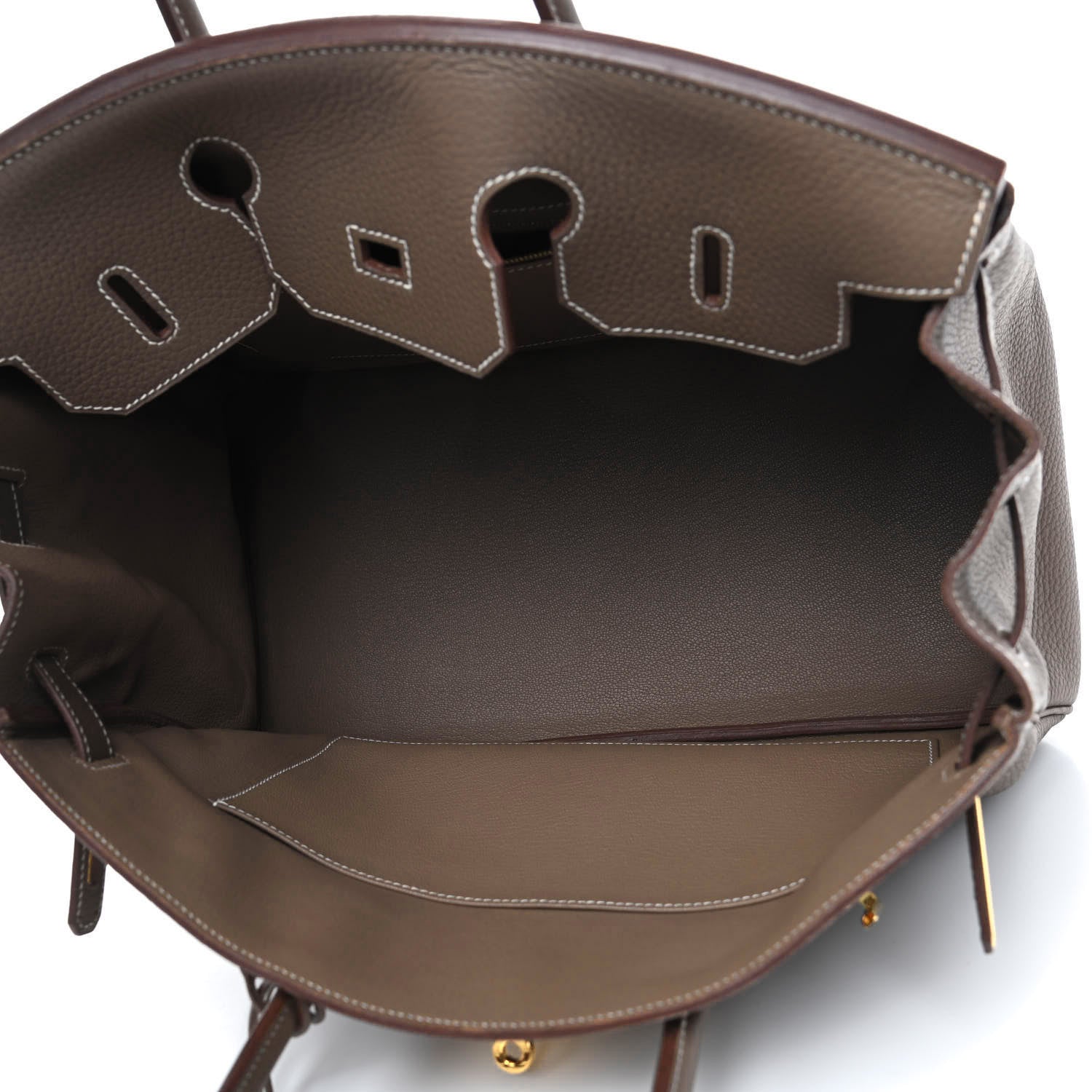 Hermes Taurillon Clemence Birkin 35 Etoupe 4 of 14