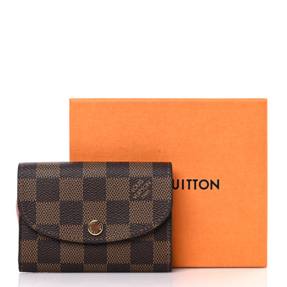 Louis Vuitton Damier Ebene Rosalie Coin Purse Rose Ballerine 7 of 7