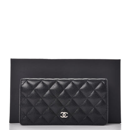 Chanel Caviar Quilted Yen Wallet Black 9 of 9