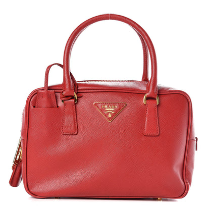Prada Saffiano Lux Bowler Fuoco 1 of 7