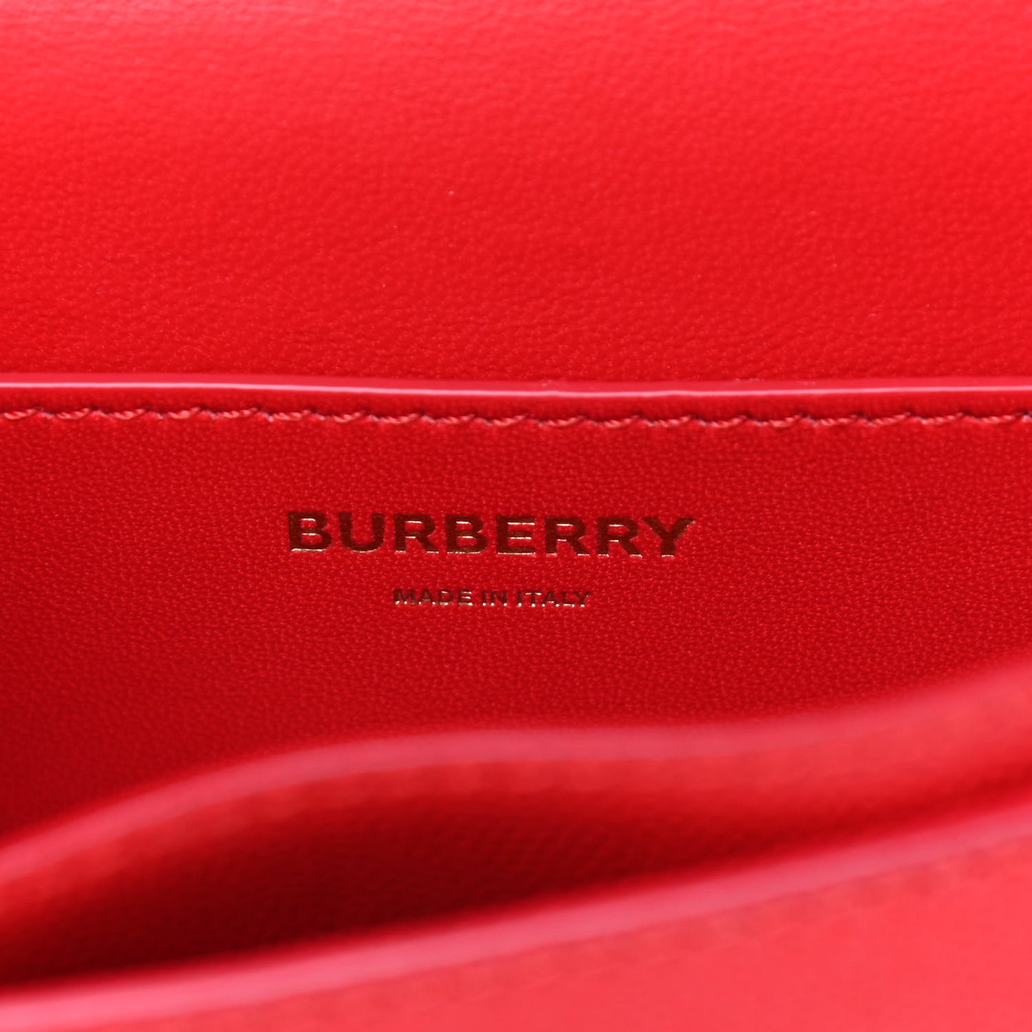Grainy Calfskin Small TB Bag Bright Red