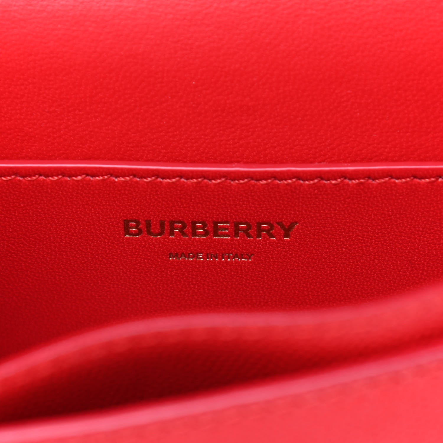 Burberry Grainy Calfskin Small TB Bag Bright Red 6 of 8