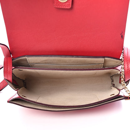 Chloe Suede Calfskin Small Faye Shoulder Bag Tulip Red 5 of 15