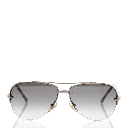 Louis Vuitton Damier Azur Conspiration Pilote Aviator Sunglasses Z0203U 2 of 9
