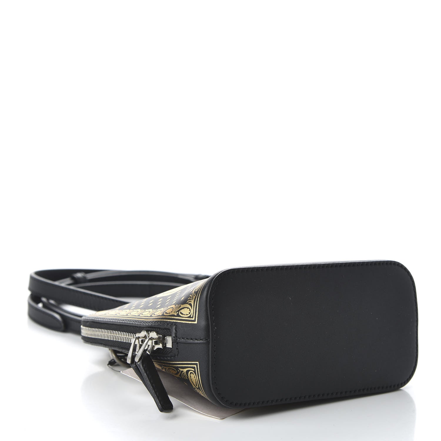 Gucci X SEGA Calfskin GUCCY Stars Mini Dome Shoulder Bag Black Gold 4 of 10