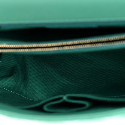 Chanel Caviar Quilted Medium Coco Lizard Embossed Handle Flap Green 5 of 11