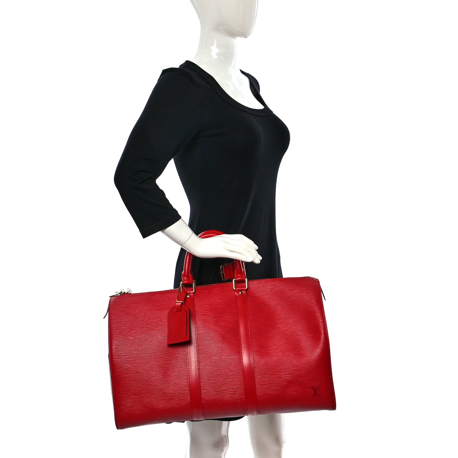 Louis Vuitton Epi Keepall 45 Castillan Red 2 of 10