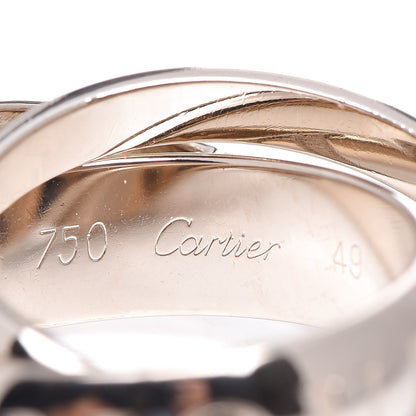 Cartier 18K White Gold 98 Xmas Limited Trinity Ring 49 4.75 11 of 11