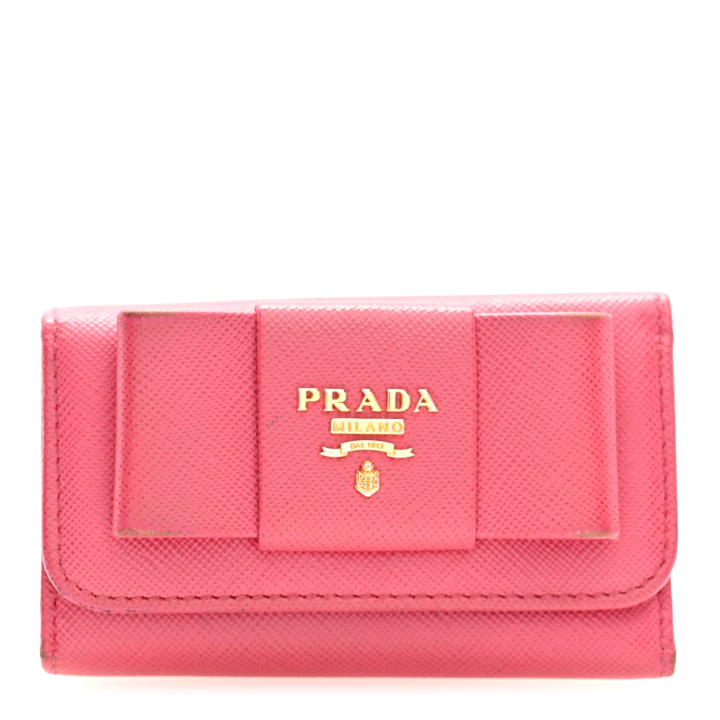 Saffiano Fiocco Bow Metal 6 Key Holder Peonia