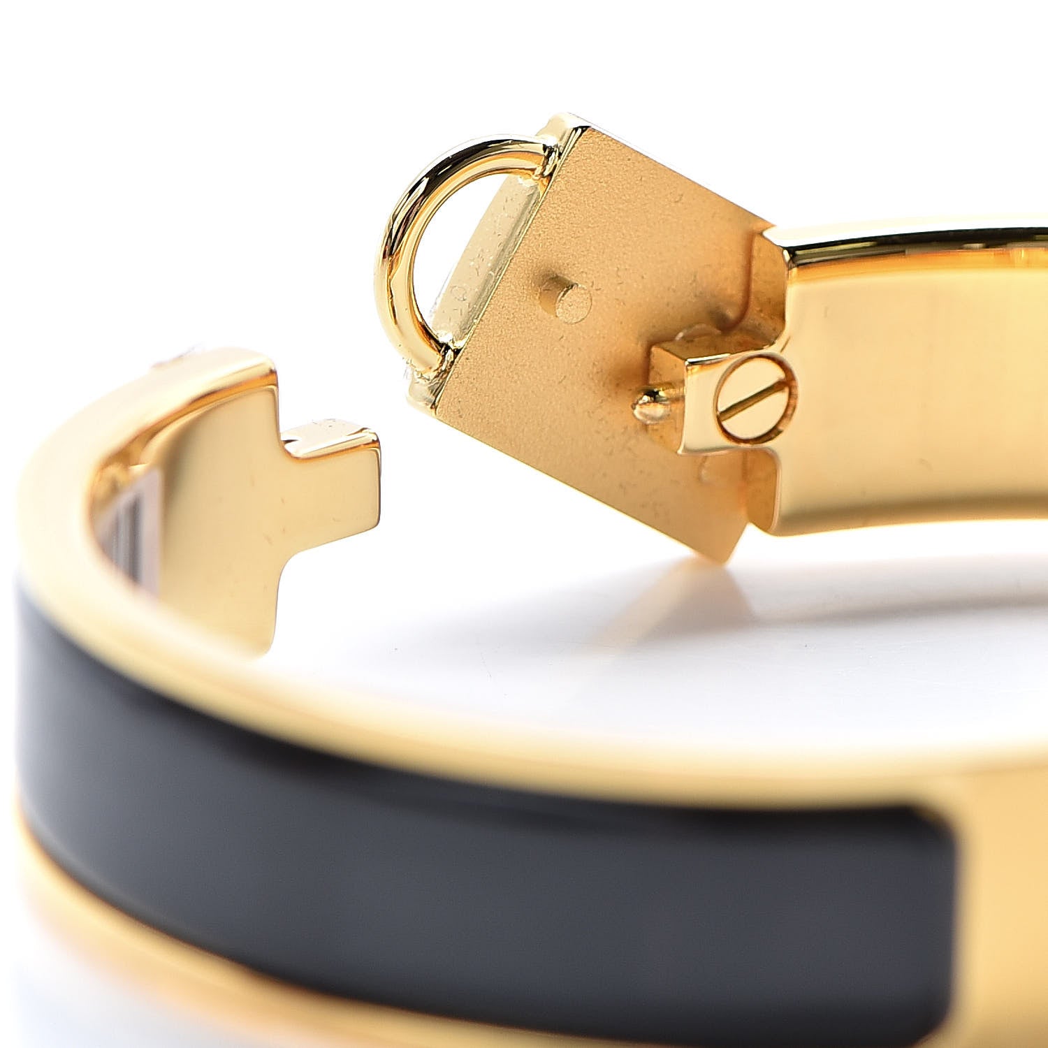 Hermes Enamel Narrow Clic Cadenas Bracelet PM Black 5 of 6