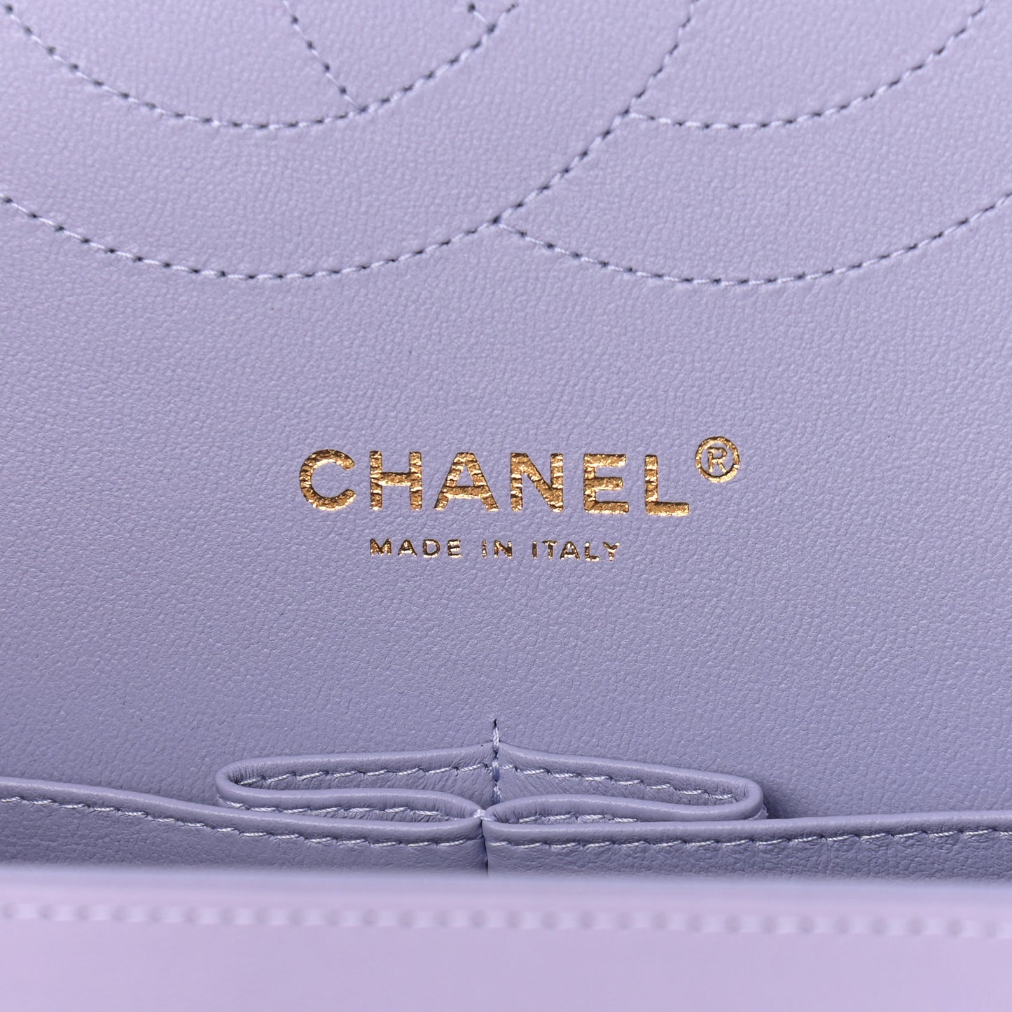 Lambskin Quilted Jumbo Double Flap Light Purple