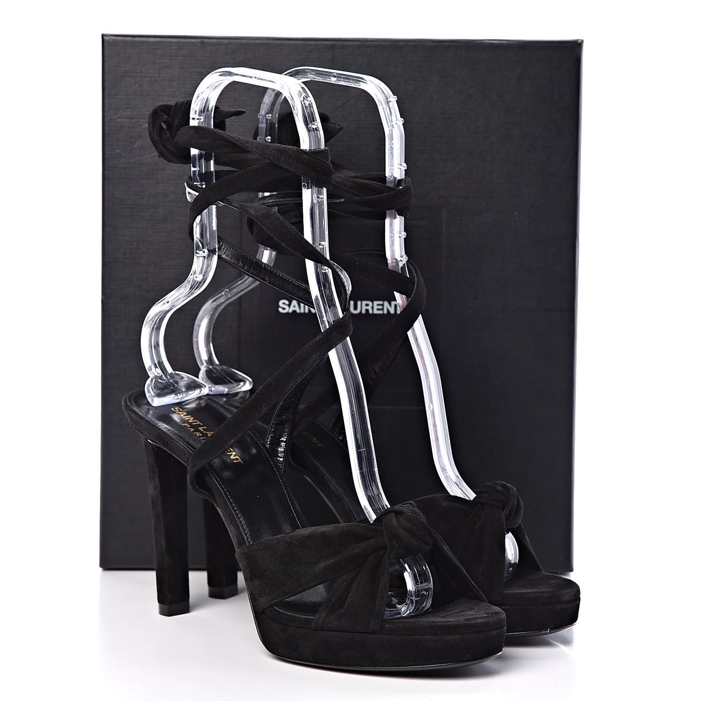 Suede Hall 85 Platform Sandals 39.5 Black