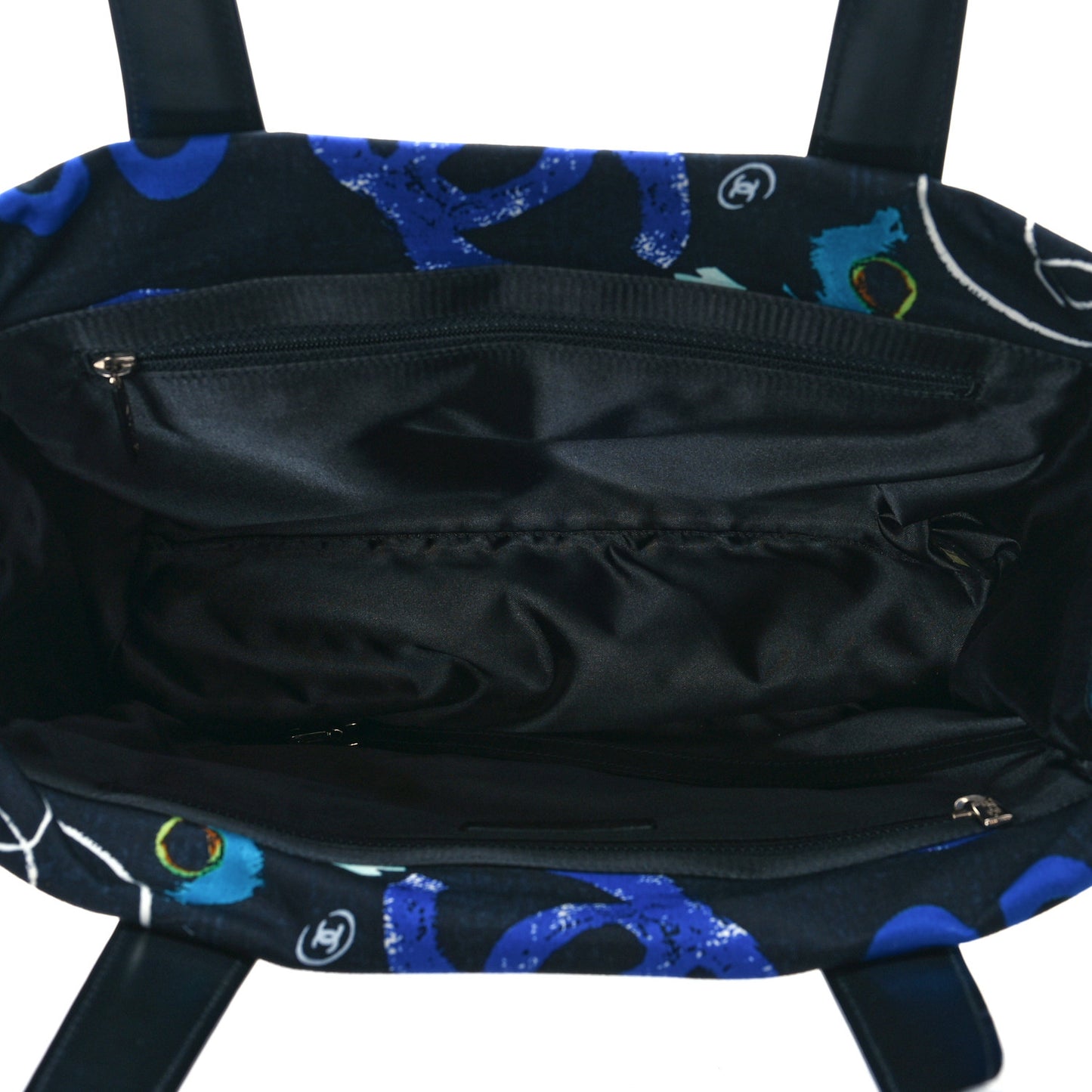 Canvas Coco Print Tote Black Multi