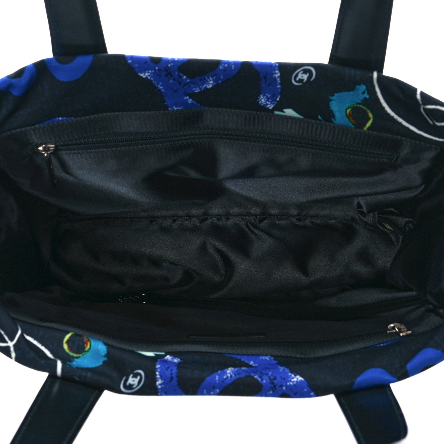Chanel Canvas Coco Print Tote Black Multi 5 of 9