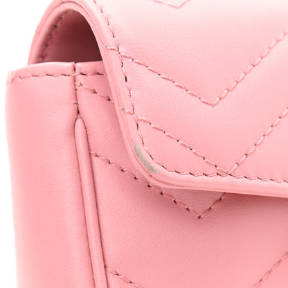 Gucci Calfskin Matelasse Super Mini GG Marmont Shoulder Bag Wild Rose 11 of 13