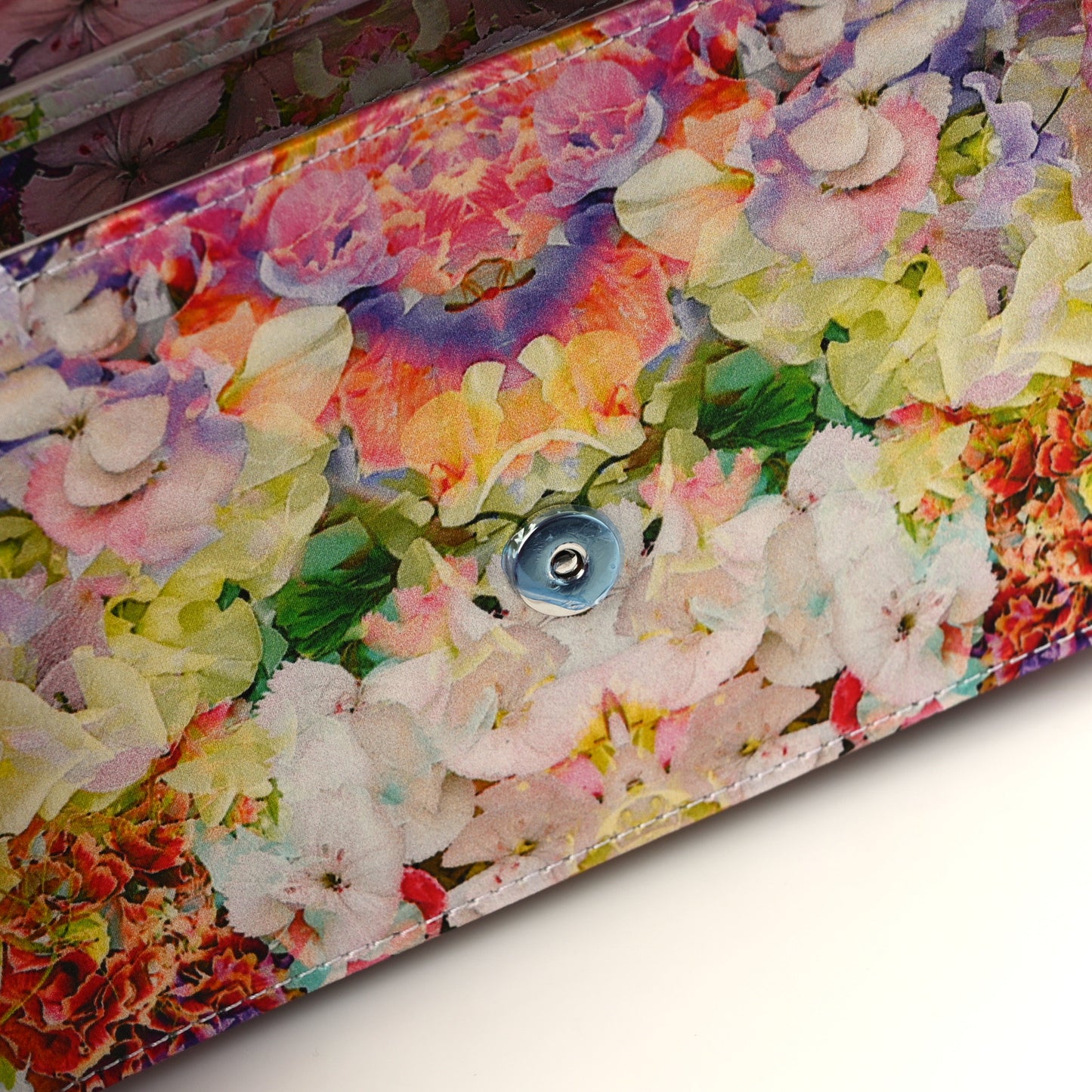 Crepe Satin Blooming Loubi54 Crossbody Clutch Multicolor