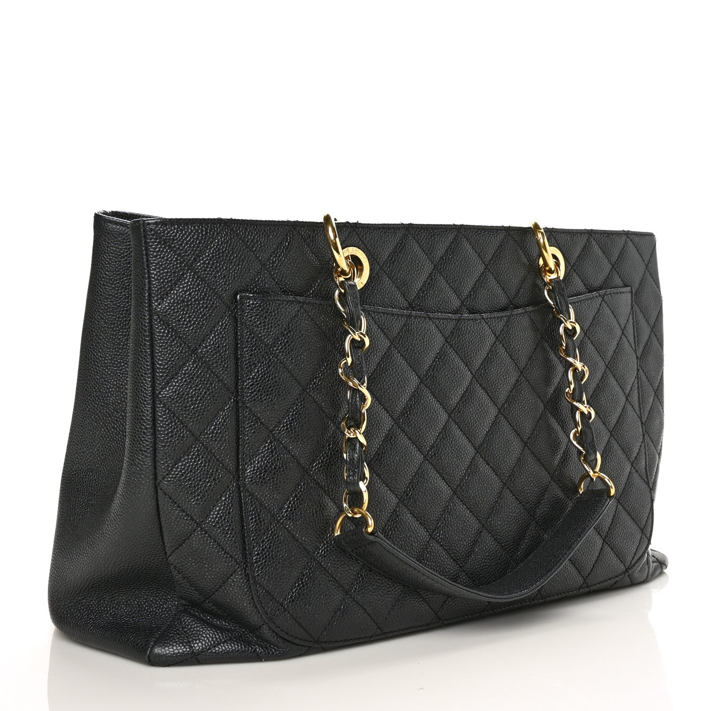 Caviar Quilted XL Grand Shopping Tote GST Black