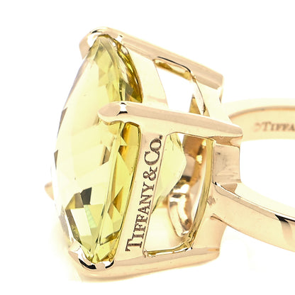 Tiffany 18K Yellow Gold Citrine Sparklers Cocktail Ring 54 7 5 of 5
