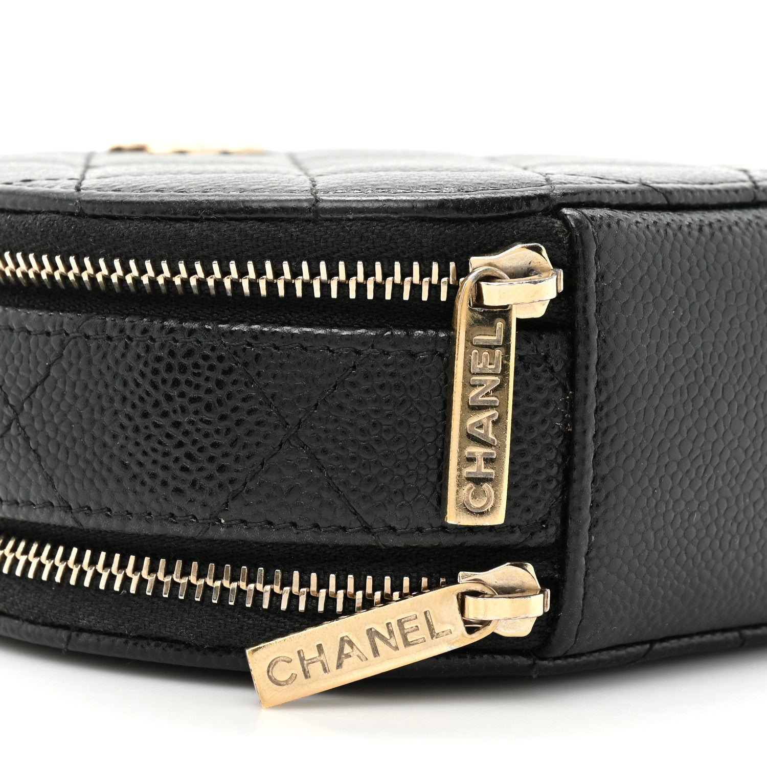 Chanel Caviar Quilted Round Handle With Care Vanity With Chain Black 10 of 10