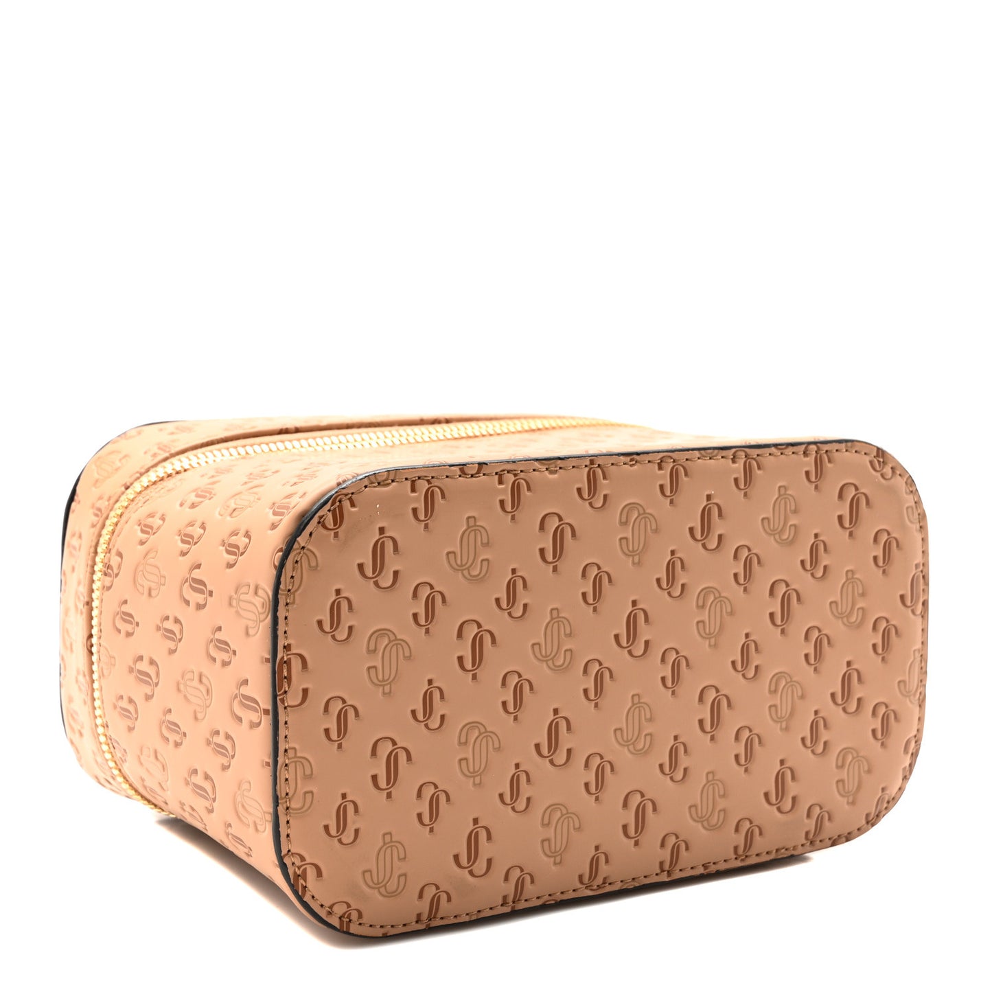 Calfskin JC Vanity Case With Chain Caramel