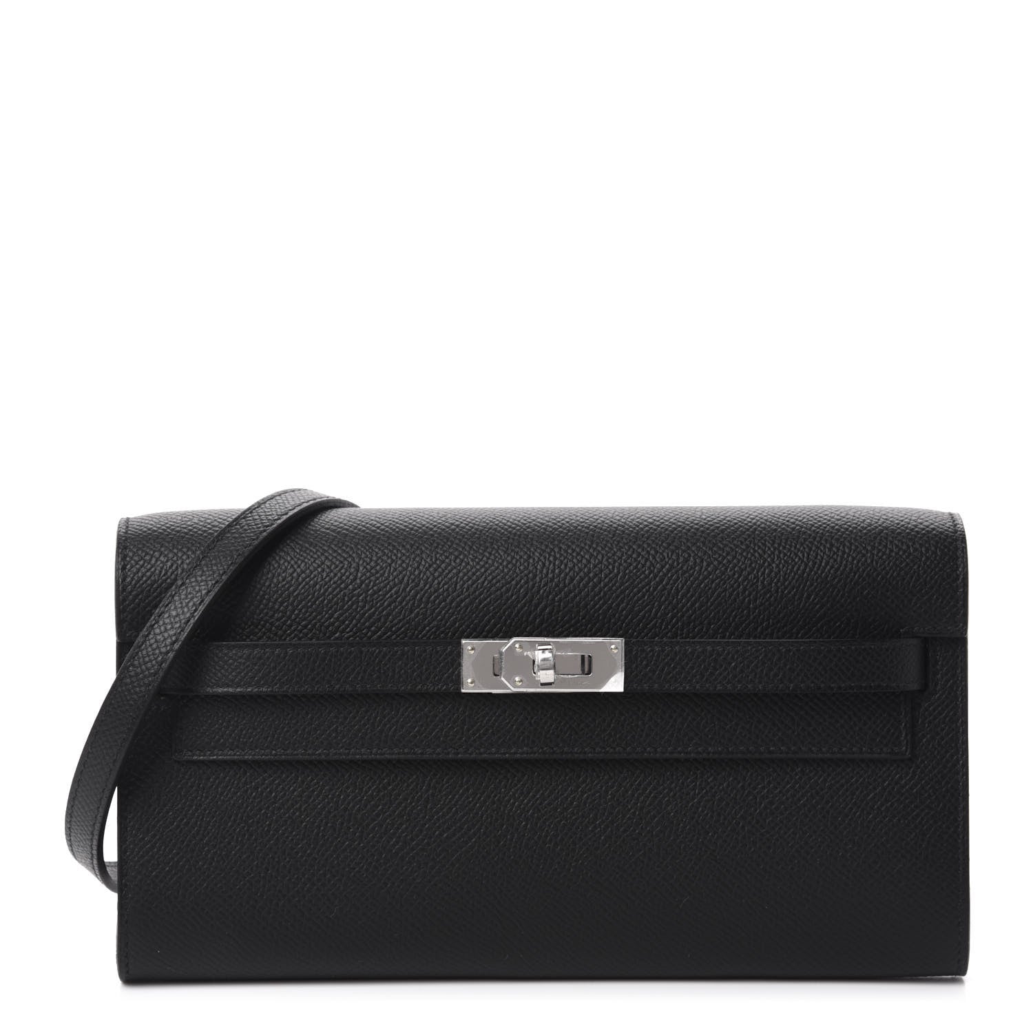 Hermes Epsom Kelly Wallet To Go Black 1 of 10