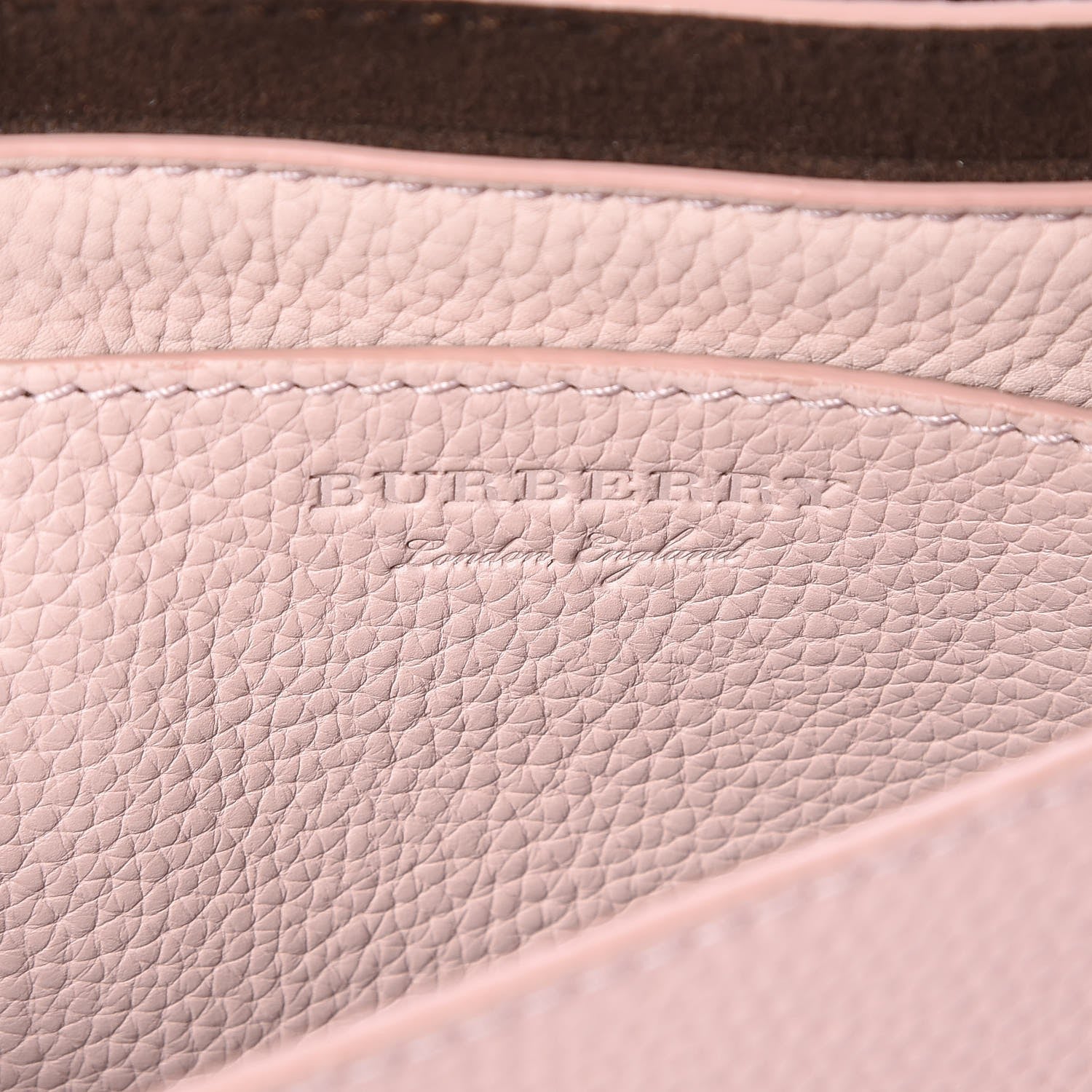 Burberry Signature Grain Small Burleigh Crossbody Bag Pale Ash Rose 6 of 7