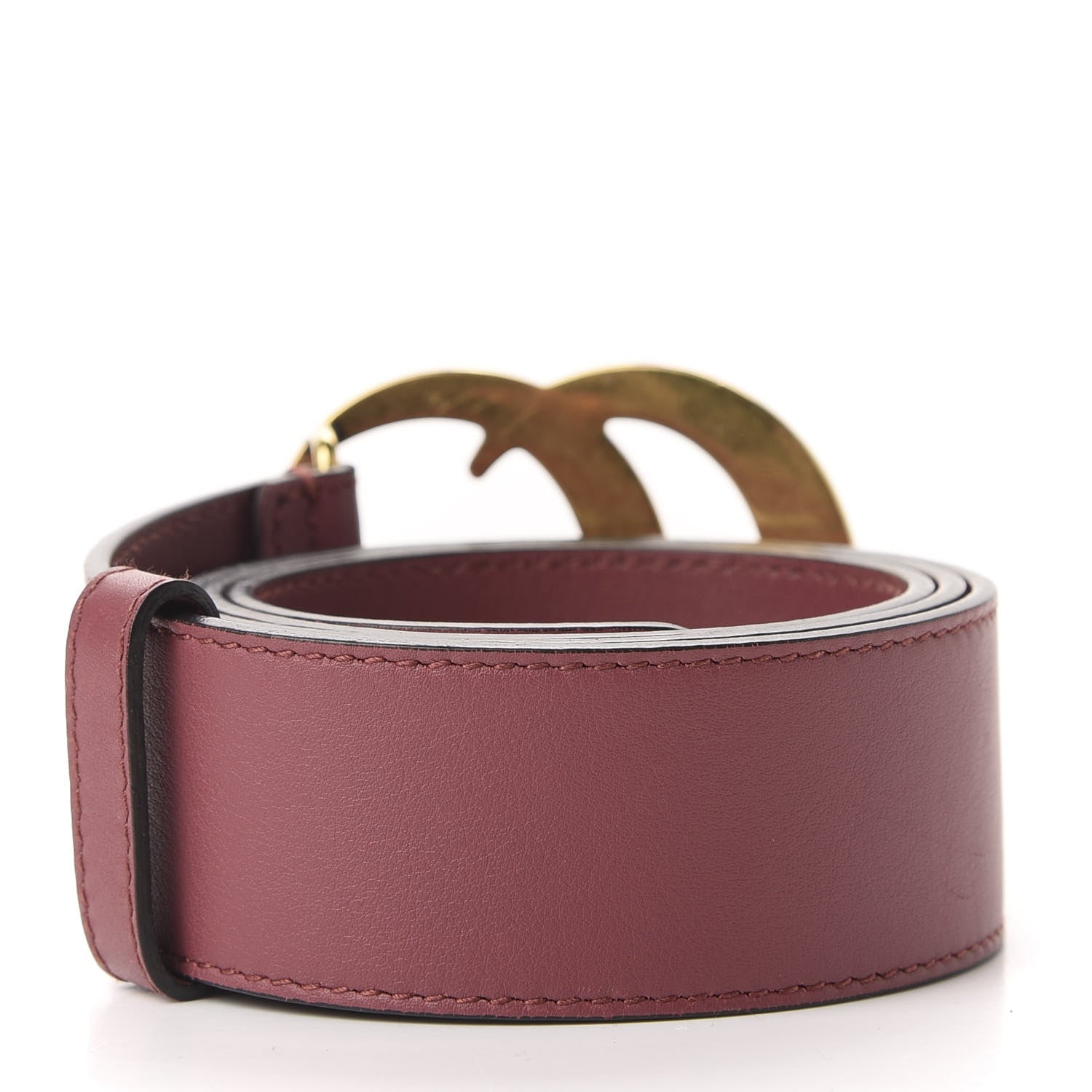 Gucci Calfskin Double G 40mm Belt 80 32 Burgundy 2 of 4