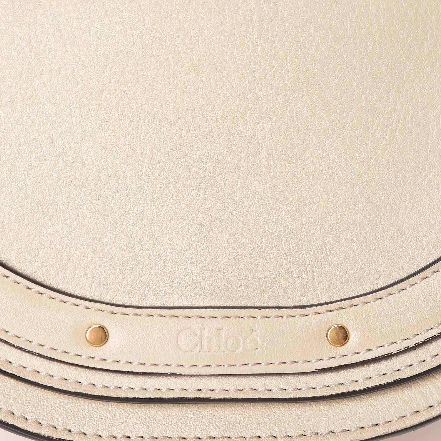 Chloe Calfskin Small Nile Bracelet Minaudiere Bag Off White 9 of 15