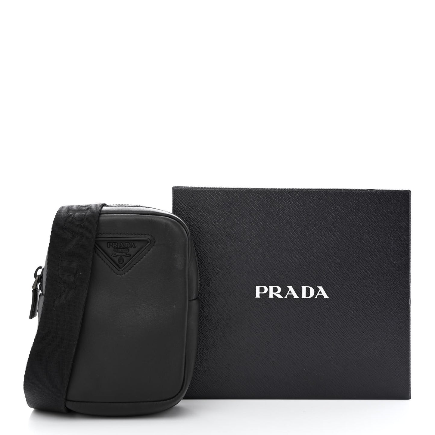 Tessuto Nappa Phone Case Crossbody Black