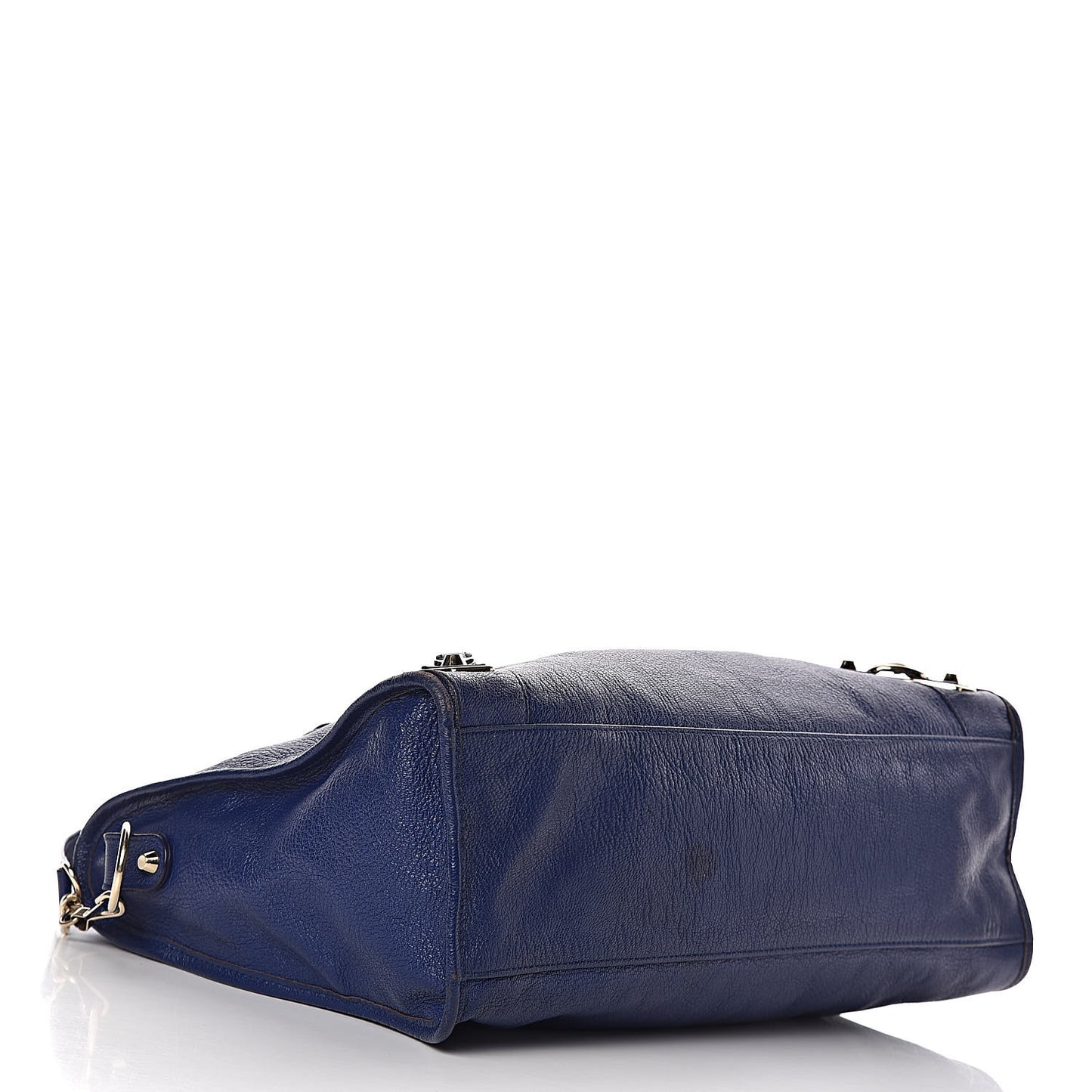 Chevre Gold Metallic Edge Hardware City Bleu Roi