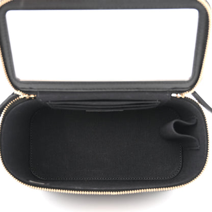 Chanel Lambskin Quilted Small Top Handle Vanity Case With Chain Black 5 of 12